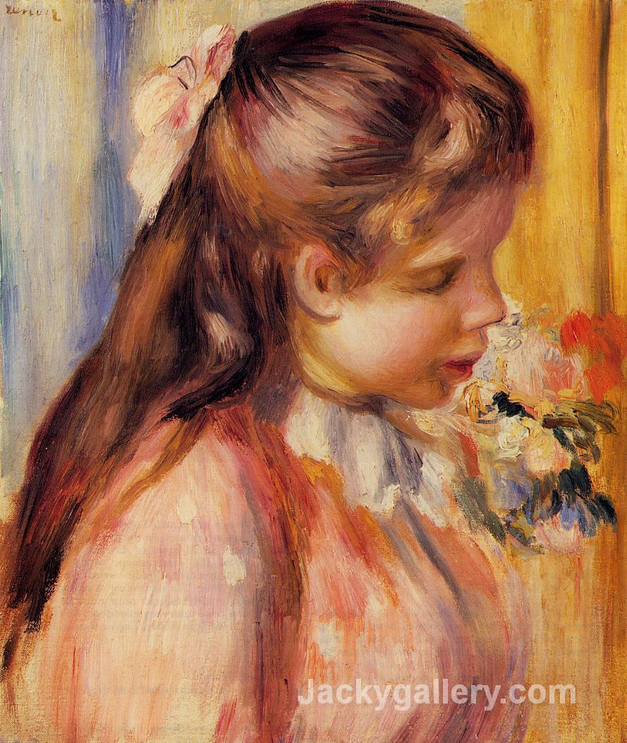 Bust of a Young Girl by Pierre Auguste Renoir paintings reproduction